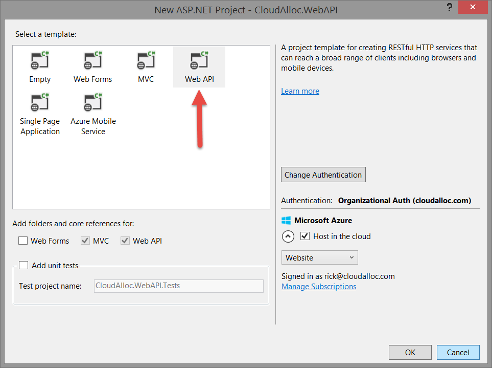 New ASP.NET Project
