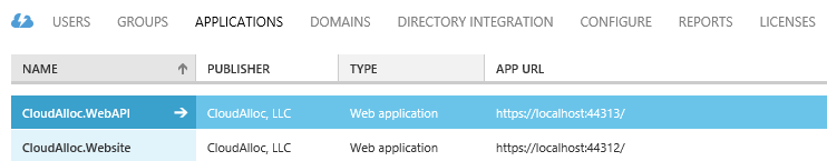 Azure AD Apps