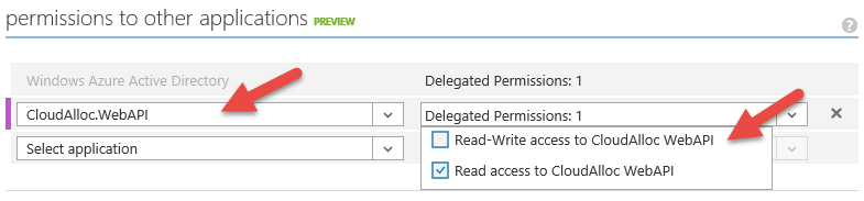 Azure AD application permissions