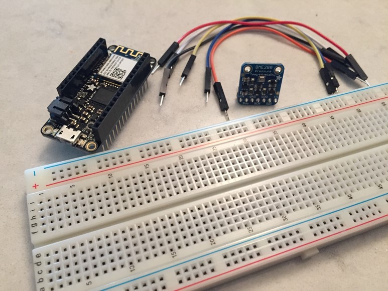 Breadboard and sensors