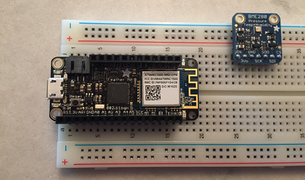 Breadboard and sensors