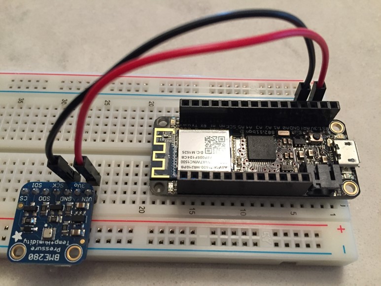 Breadboard and sensors