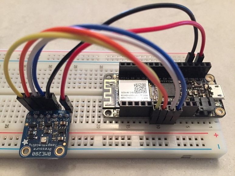 Breadboard and sensors