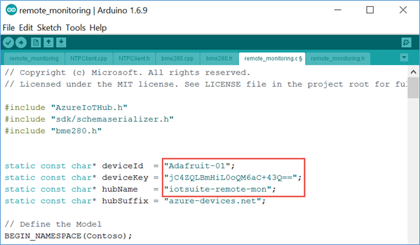 Remote monitoring code