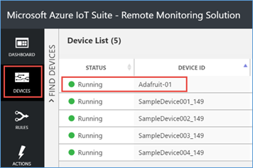 Remote monitoring device list