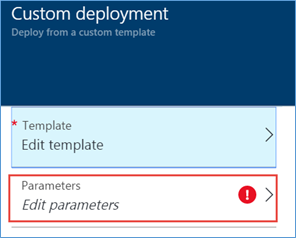 Edit Template Deployment Parameters