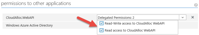 Permissions to other apps